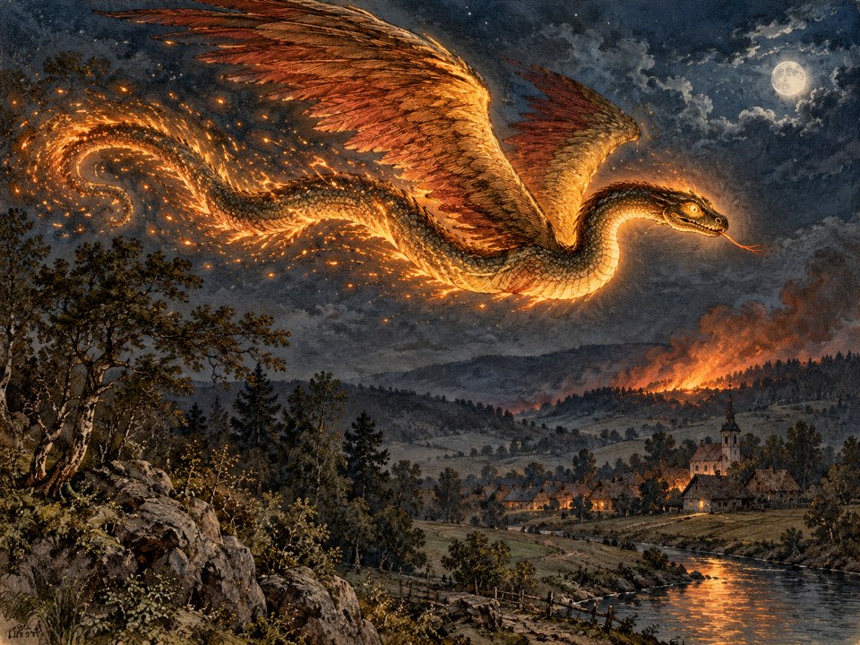 Ilustrace k příběhu Prašivec