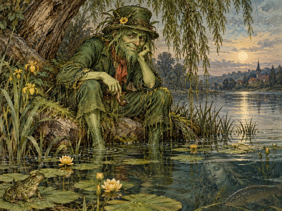 Ilustrace k příběhu Vodník