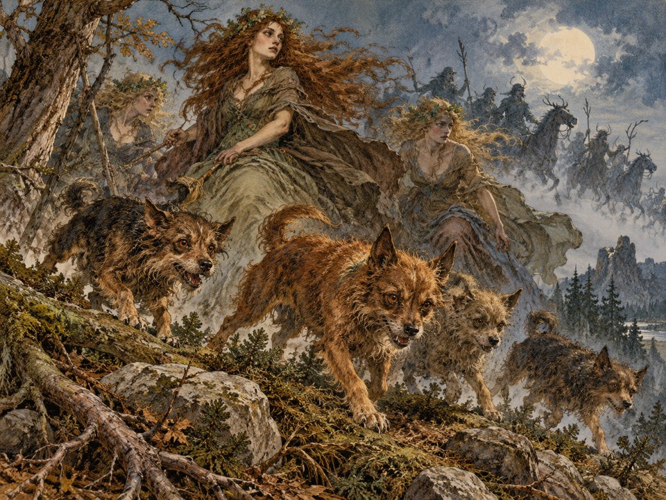 Ilustrace k příběhu Vyžlata